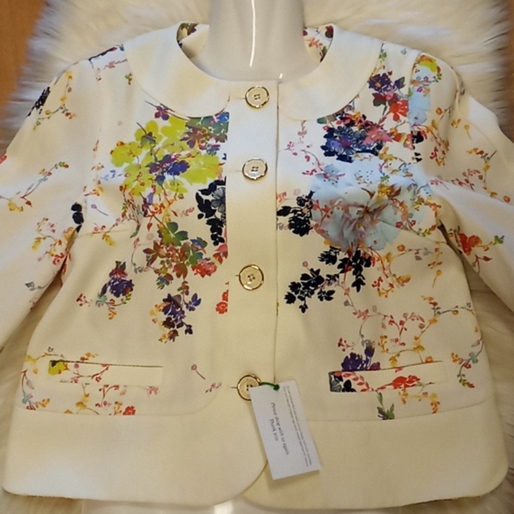 Ted Baker Zohe Summer Bloom Canvas Crop Jacket - Picture 14 of 17